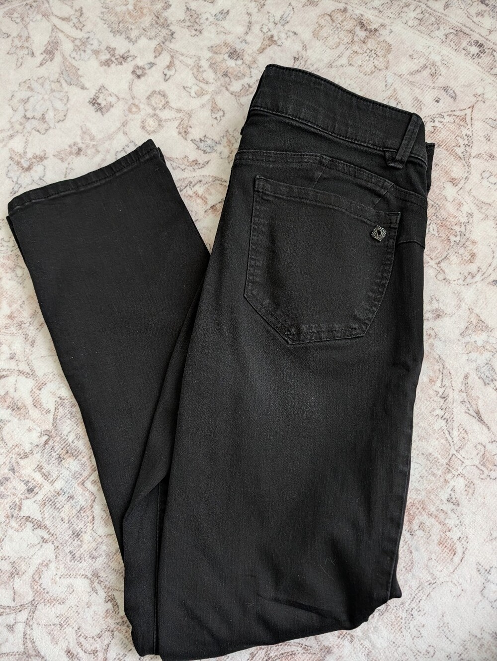 Democracy Ab Solution Black Straight Leg Jeans Size 10 Stretch